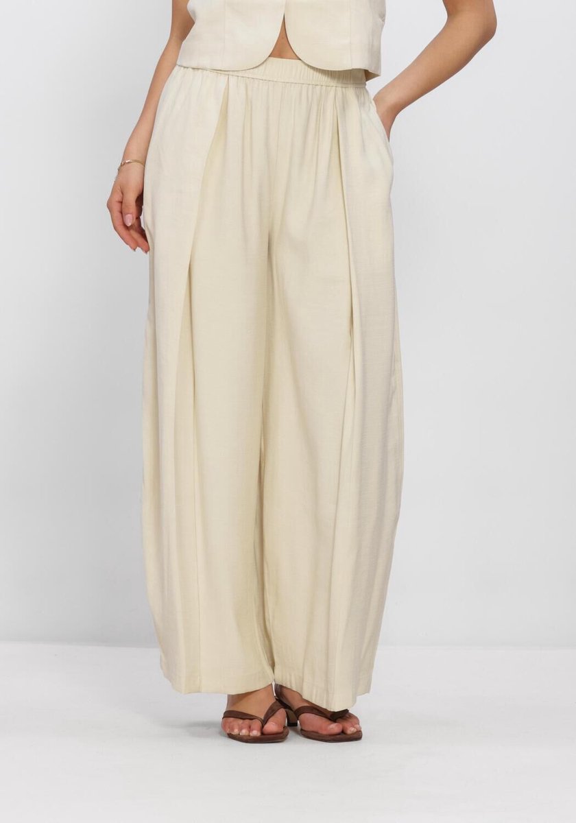 EDITED Quanda Trousers Broeken Dames - Ecru - Maat 34