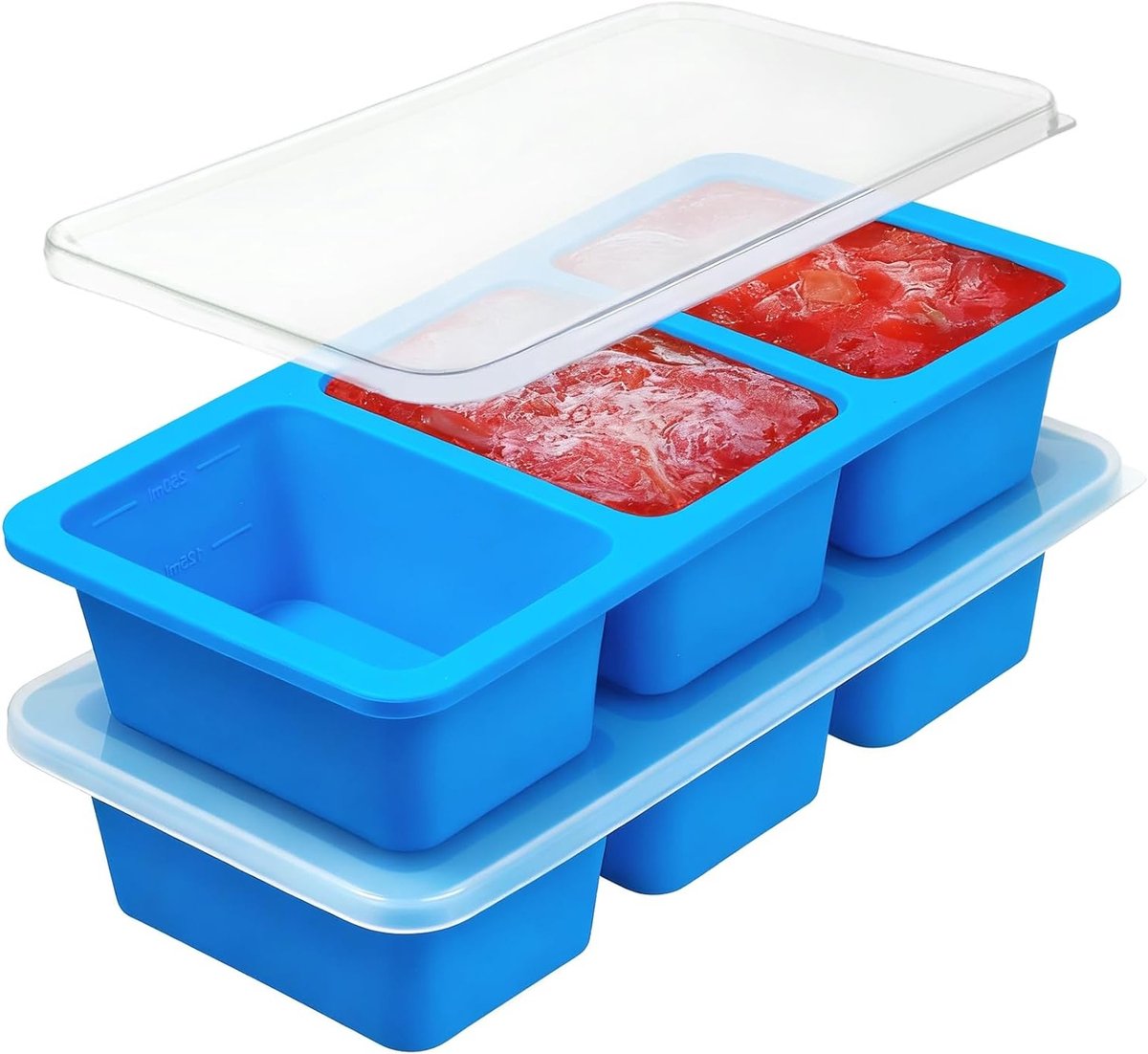 Siliconen Soepvormen met Deksel, 250ml - Ideale Opslagcontainers voor Soep, Bouillon en Saus, Perfect voor Vriezer en IJsblokjes