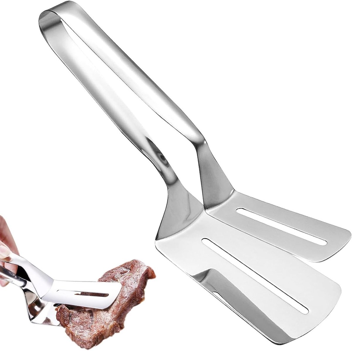 Professionele RVS Keukentangen 25 cm - Ideaal voor Vlees, Groenten en Gebak - Vaatwasserbestendig en Roestvrij voor BBQ en Camping