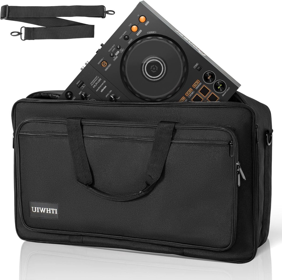 Draagbare Beschermtas voor DJ Controllers - Geschikt voor DDJ-200, Hercules Inpulse 200 en AKAI MK3, Ideaal voor Reizen en Opslag, Zwart, M: 52x32x7CM