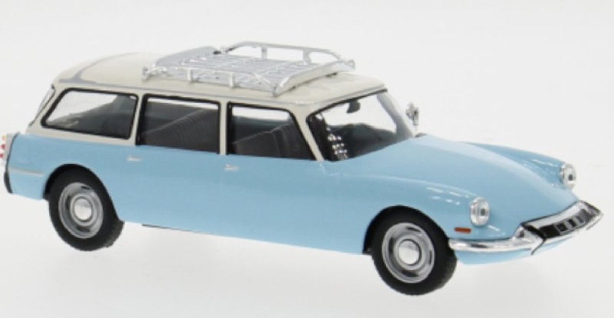 Citroen ID 19 Break 1960 Blauw Modelauto 1/43 Ixo Models