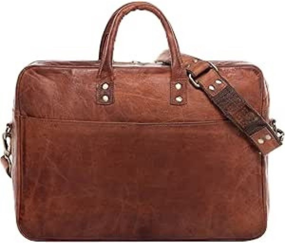 Leren Laptoptas - Laptoptas - Leren Tas - Luxe Leren Laptoptas - Werktas - Schoudertas - Business Tas - Leren Business Tas - 15 inch - Bruin - van Imperatoris