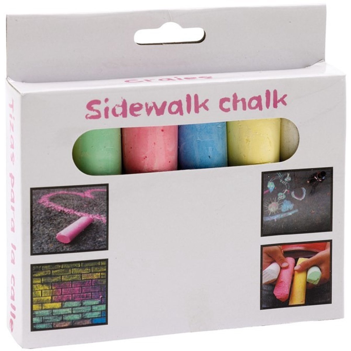 Stoepkrijt in multi colours - 24x stuks - dikke krijtjes - voor kinderen - buiten speelgoed - krijten op straat - verjaardag cadeau