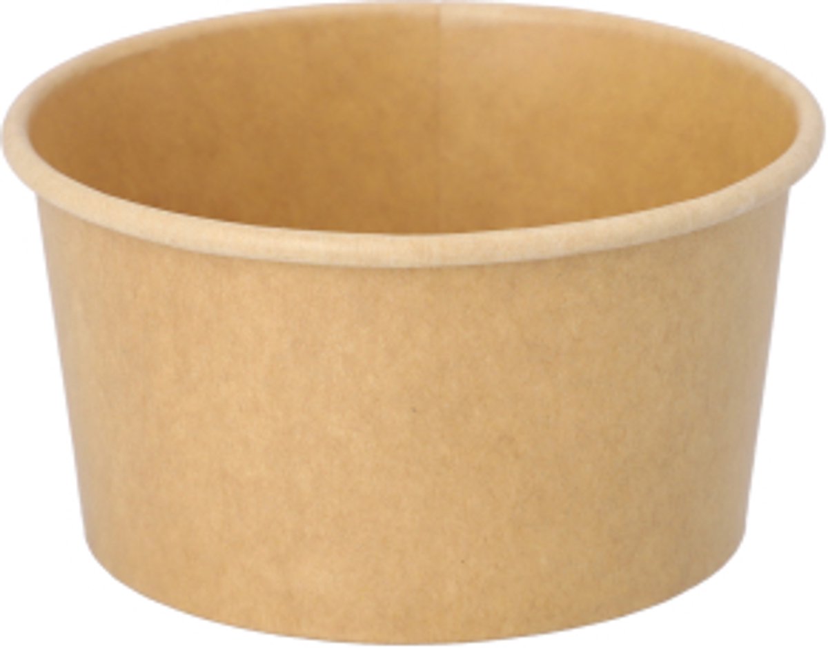 10x 50 IJsbekers karton 200 ml Ø 92 cm · 5 cm bruin