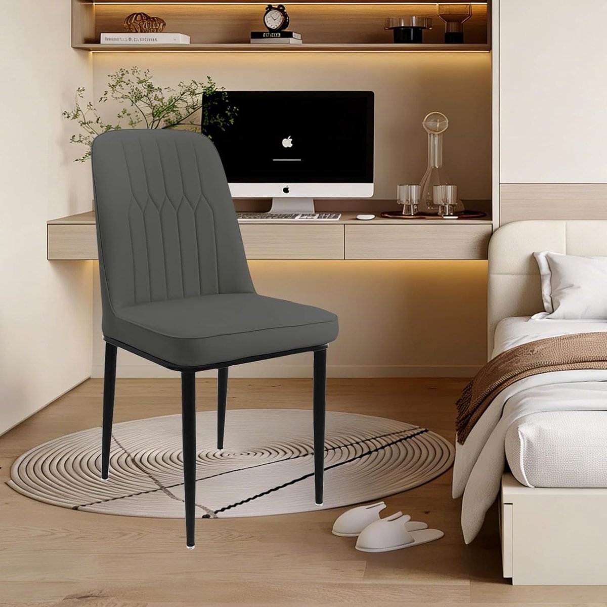 Eetkamerstoelen Set van 2 – Grijs – Industrohome