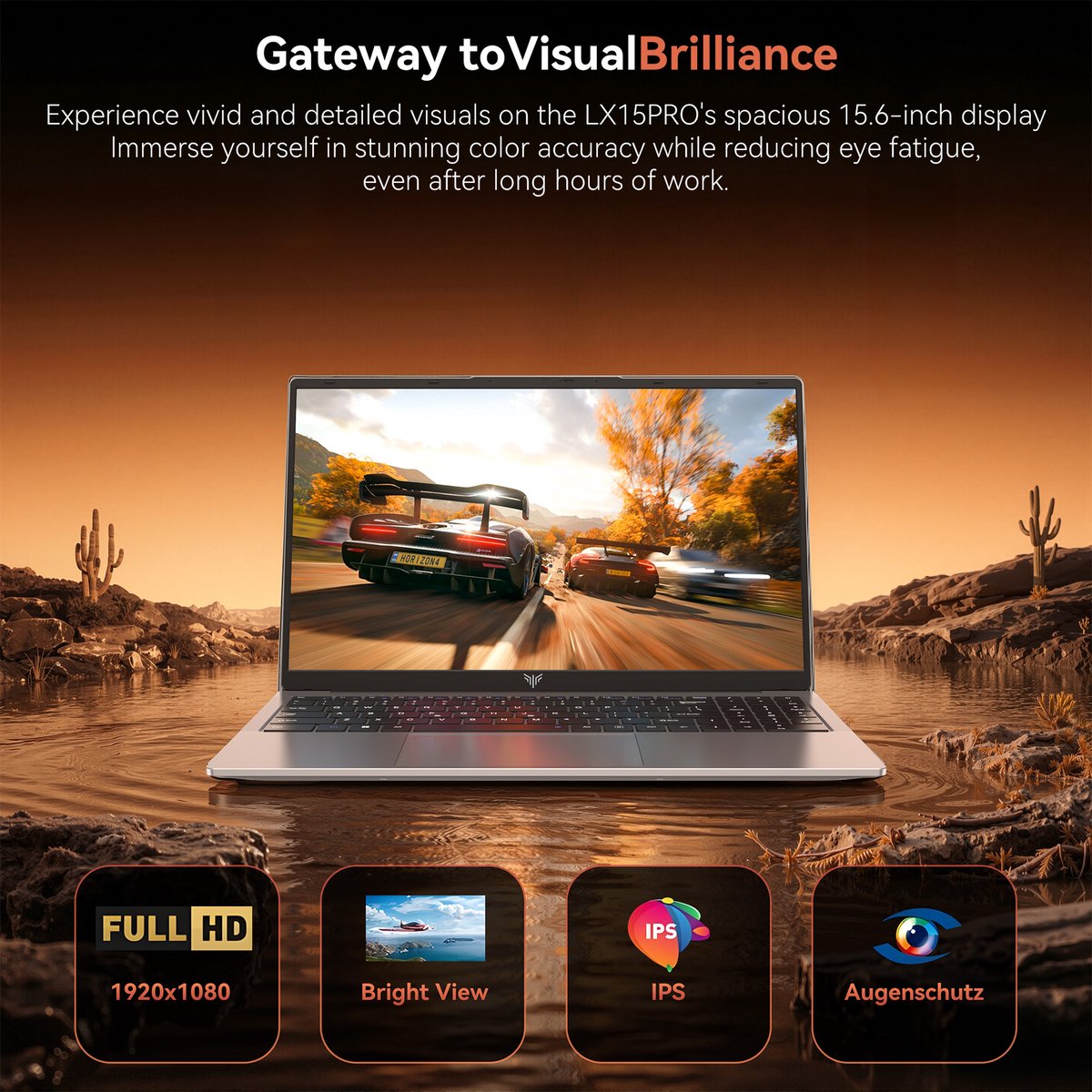 2025 AMD laptop - 15.6 inch Laptop met AMD Ryzen 7 5000 Serie (8C/16T, tot 4.3GHz) - 16GB RAM 512GB NVMe SSD Windows 11 Pro Laptop - Radeon RX Vega 8 graphics - WiFi 6 — afbeelding 5