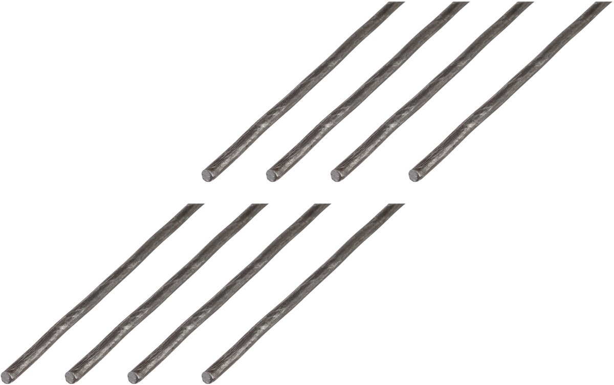 Alberts 8 x rondstaf, blank staal, diameter Ø12 mm, lengte 1 m