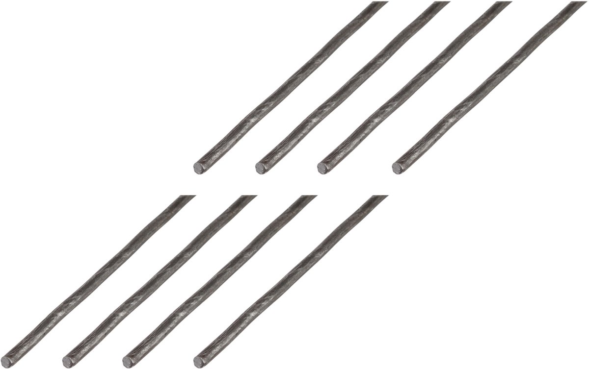 Alberts 8 x rondstaf, blank staal, diameter Ø6 mm, lengte 2 m