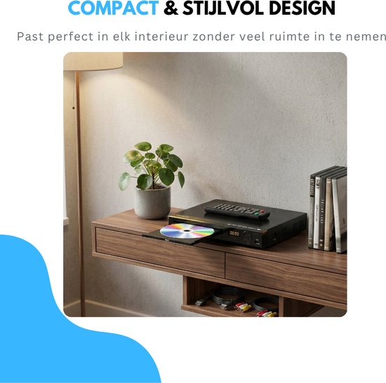 Livista DVD Speler Met HDMI - Full HD 1080P - Afstandsbediening - USB - HDMI/RCA - Zwart van Livista — afbeelding 2