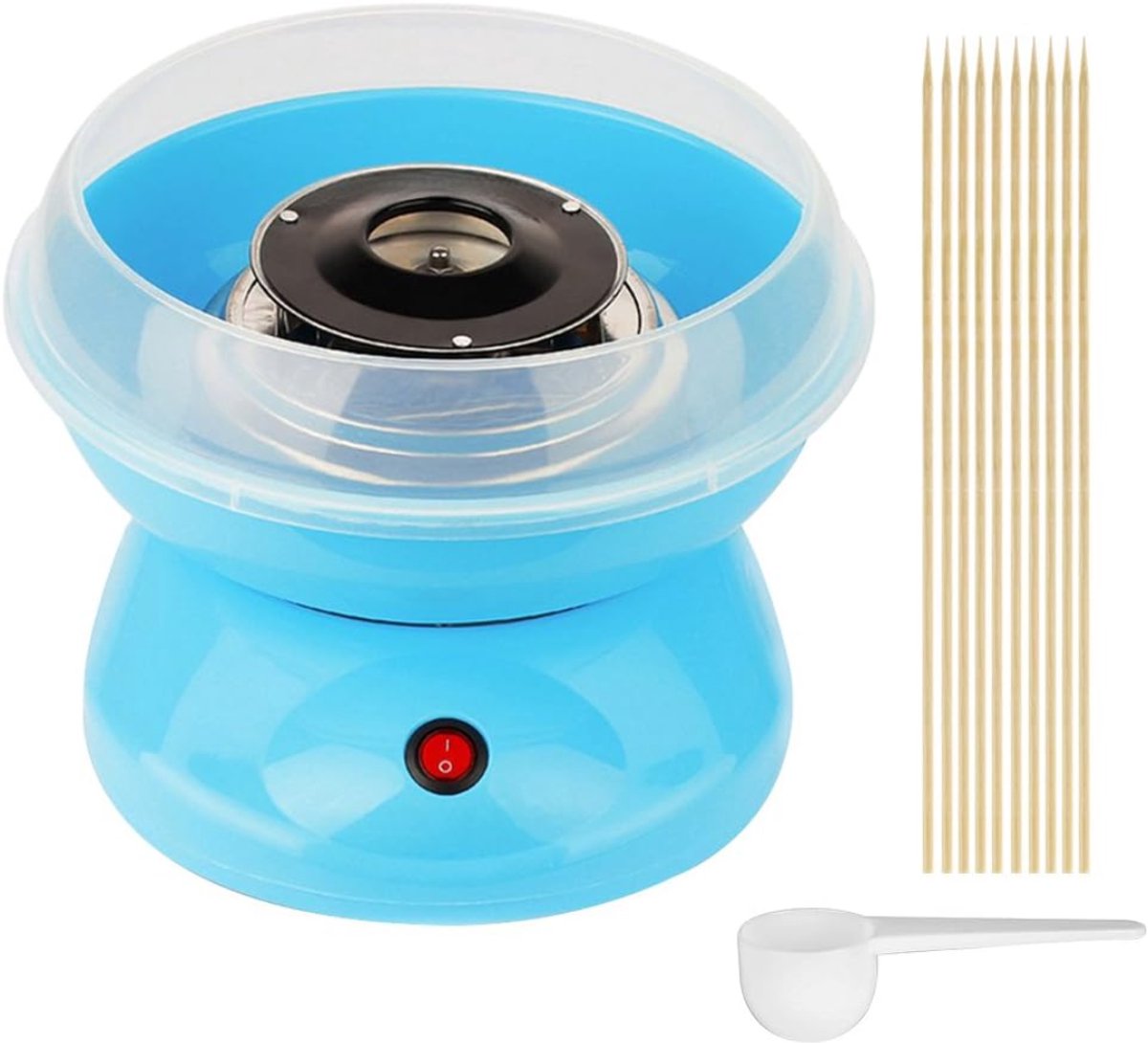 Quvo® Suikerspinmachines - Suikerspin - Suikerspinmachine - Met Accessoires - Blauw - 27cm x 18cm x 26cm