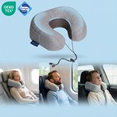 Travel Blue Infinity Travel Ergonomisch nekkussen Geniet van een ononderbroken slaap met 360 graden ondersteuning met luxe hypoallergeen materiaal kussen (Red