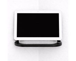 YUOM. Hoek Wandhouder geschikt voor Google Nest Hub – incl. Schroeven en Pluggen - Hoek Muurbeugel / Wall Mount – Gen 1 & 2 – Zwart