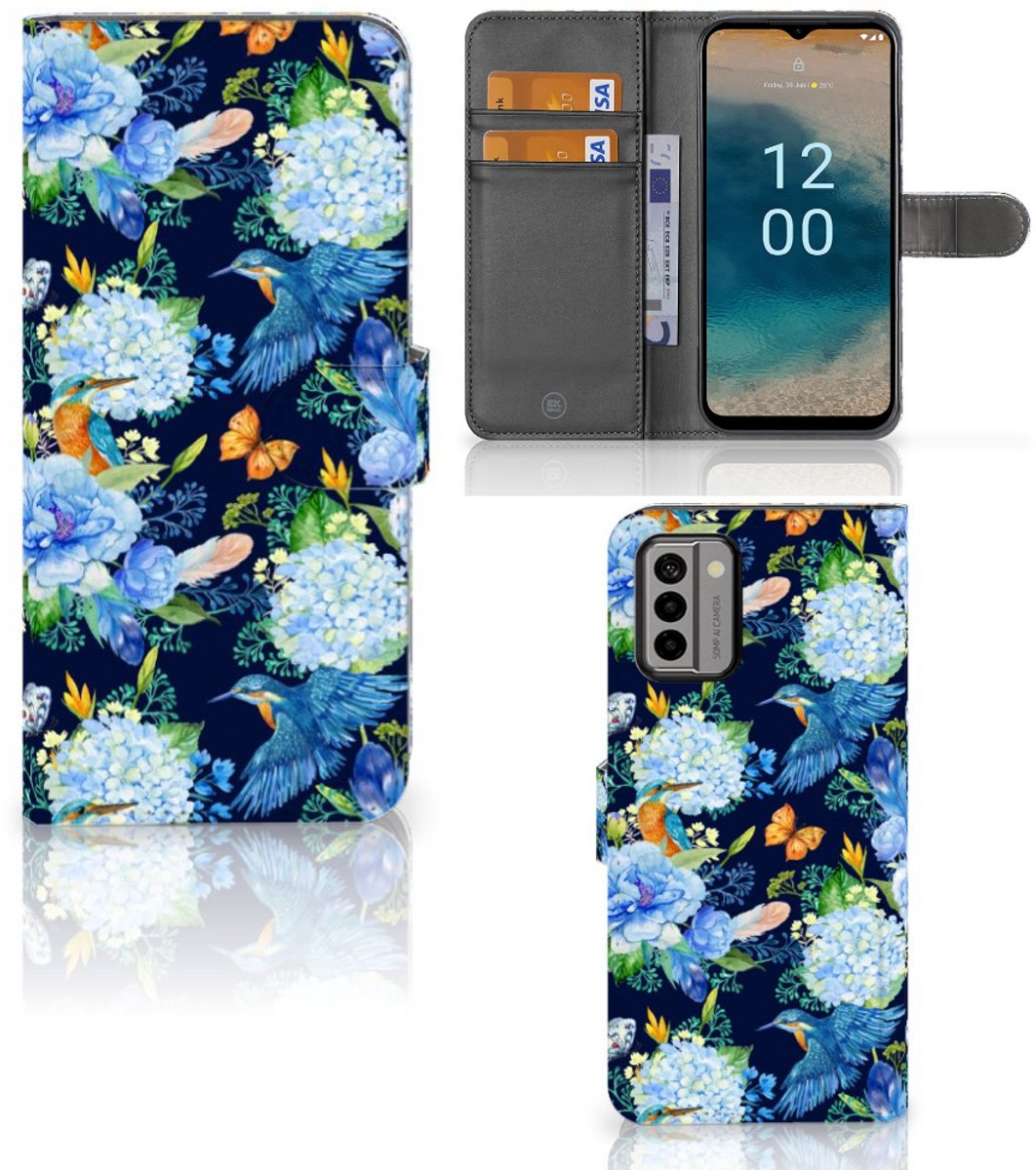 Telefoonhoesje met Pasjes voor Nokia G22 IJsvogel