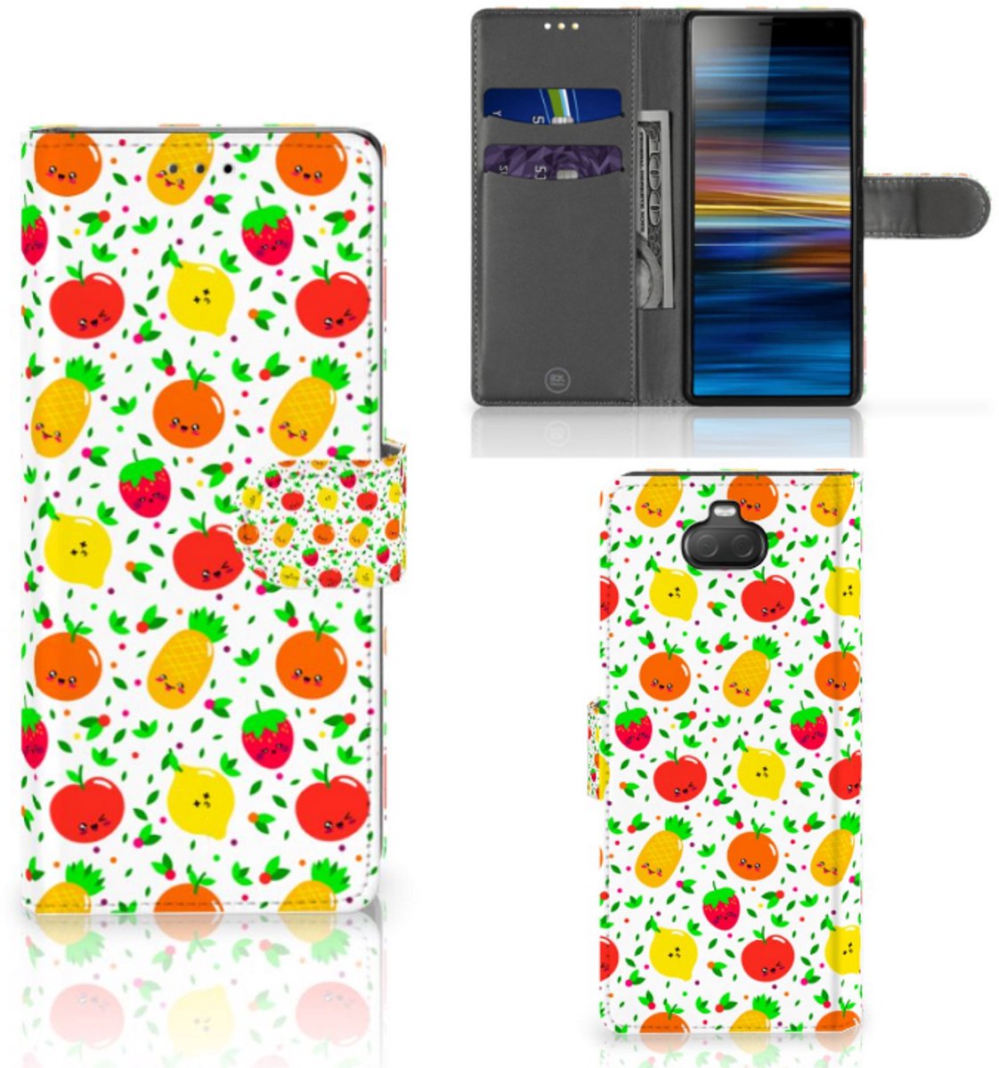 Boekhoesje voor Sony Xperia 10 Book Cover Fruits