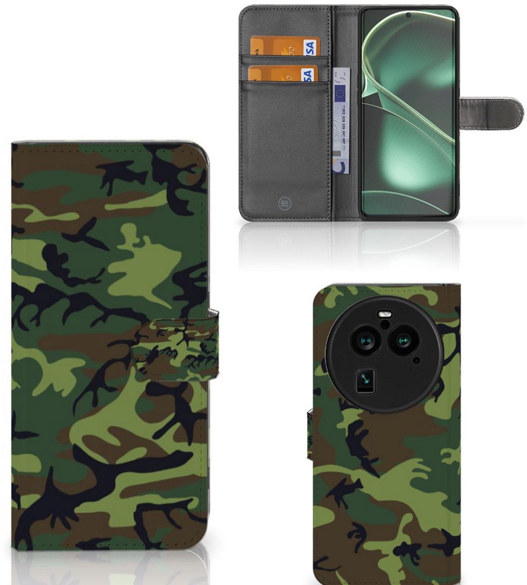 OPPO Find X6 Pro Telefoon Hoesje Army Dark