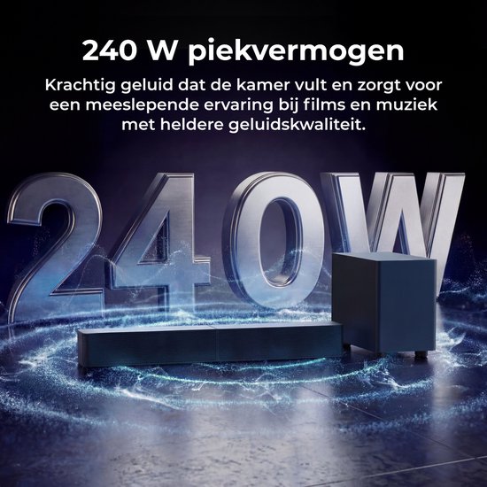 ULTIMEA Poseidon R3T 2.1-kanaals soundbar met draadloze subwoofer, app-bediening, soundbar voor Smart TV, Bluetooth 6.0, HDMI, optisch van Merkloos — afbeelding 4