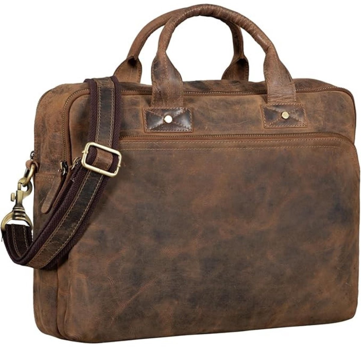 Leren Laptoptas - Laptoptas - Leren Tas - Luxe Leren Laptoptas - Werktas - Schoudertas - Business Tas - Leren Business Tas - 15,6 inch - Bruin - van Imperatoris