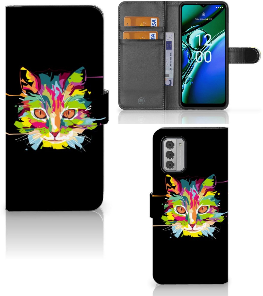Boekhoesje voor Nokia G42 Leuk Hoesje Cat Color