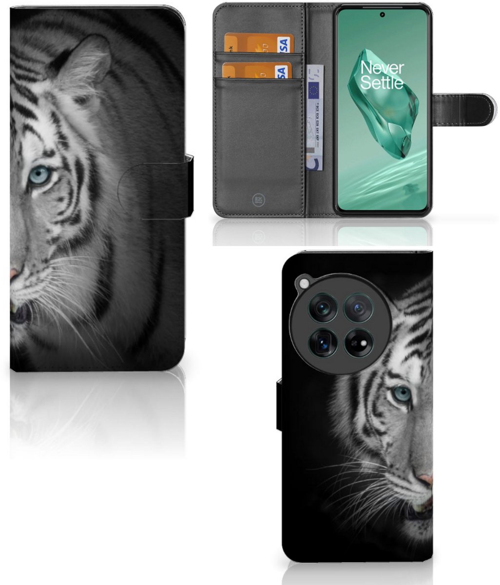 OnePlus 12 Telefoonhoesje met Pasjes Tijger