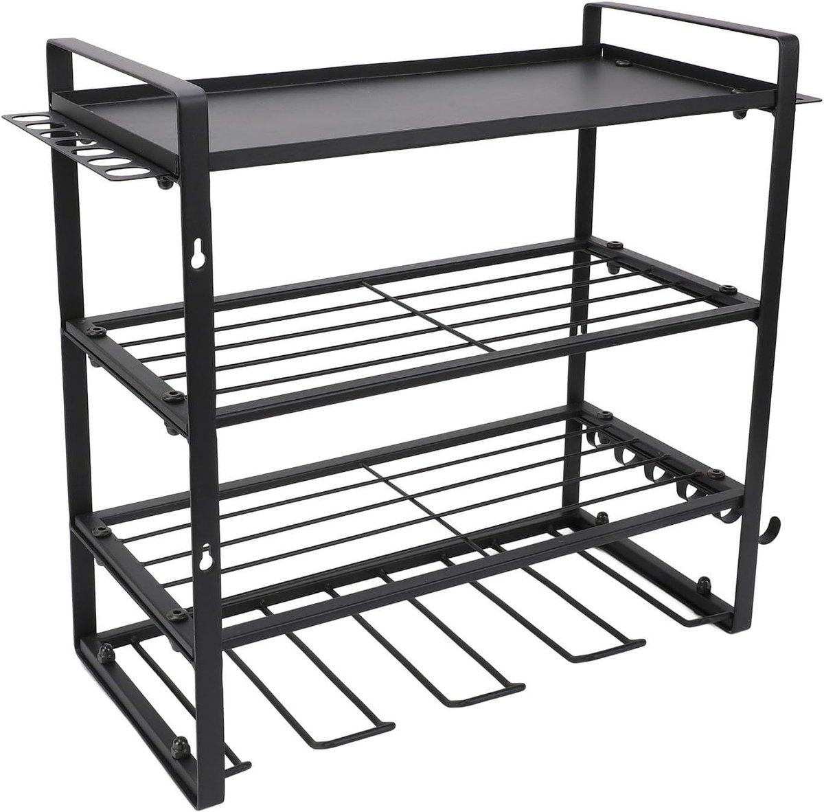 Professionele Gereedschap Organizer voor aan de Wand, Metalen Boorhouder voor Werkplaats en Garage, Efficiënte Opslagoplossing met Plank voor Gereedschap