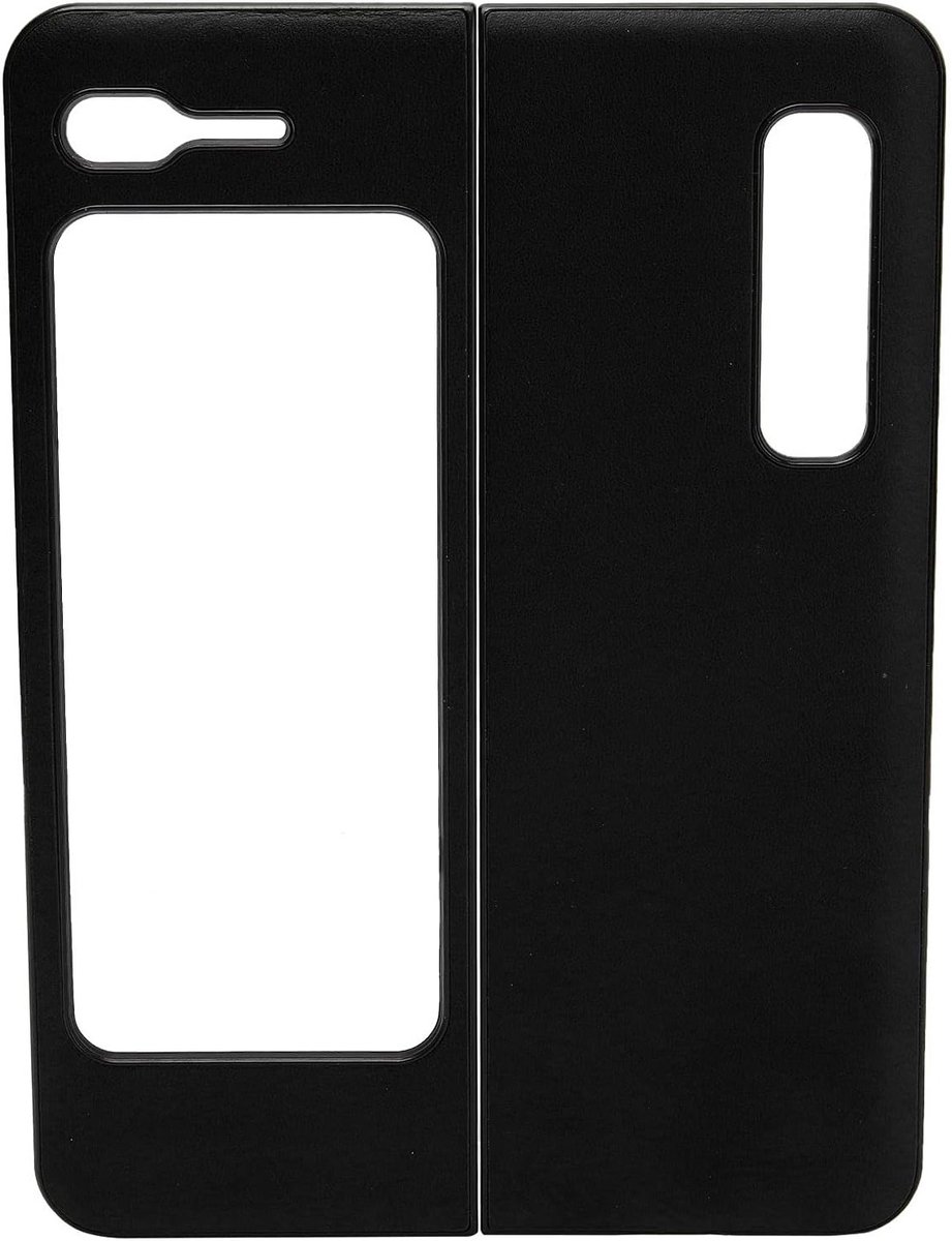 Schokbestendige leren smartphonehoes voor Galaxy Z Fold 1 / W20, stijlvol en duurzaam (Zwart)
