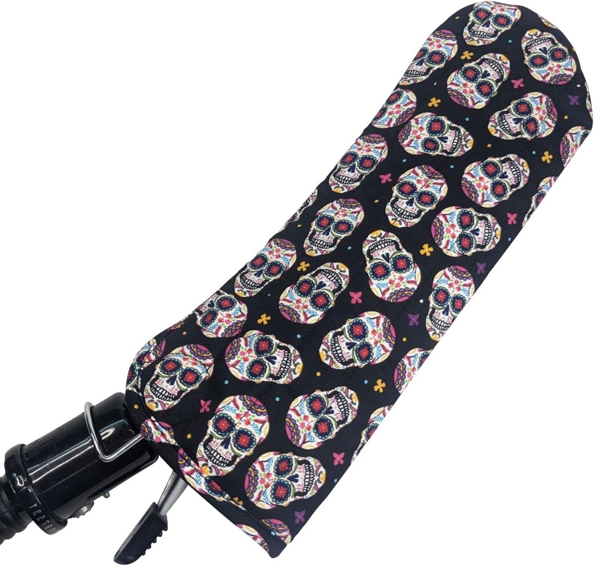 Hittebestendige Styling Handschoen - Stijltang Hoesje - Stylingijzer Opbergen - Direct Opbergen Heet - 30.48 x 11.43 cm - Doodskoppen