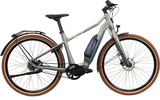 REX Commuter S elektrische fiets voor dames en heren, 28 inch stadsfiets, 504Wh krachtige accu, maximaal 120 km, onderhoudsvrije middenmotor, NEXUS 7-versnellingsnaaf.