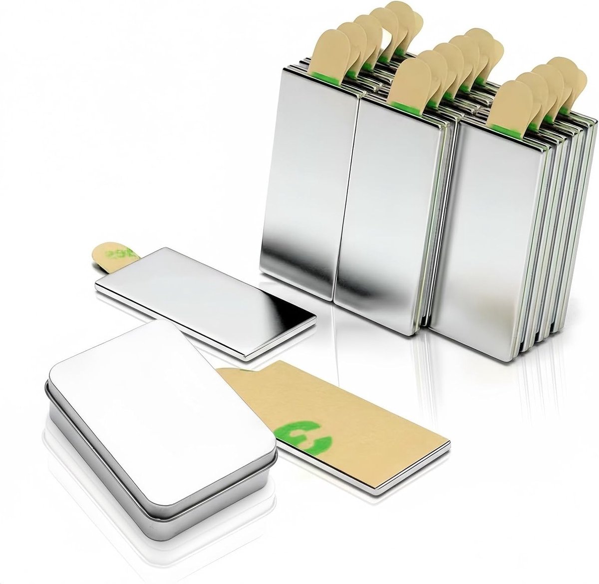 Extra Sterke Neodymium Magneten - 40 Stuks Rechthoekige Magneten voor Koelkast, Creatieve Projecten en Kantoorgebruik - 30 x 10 mm