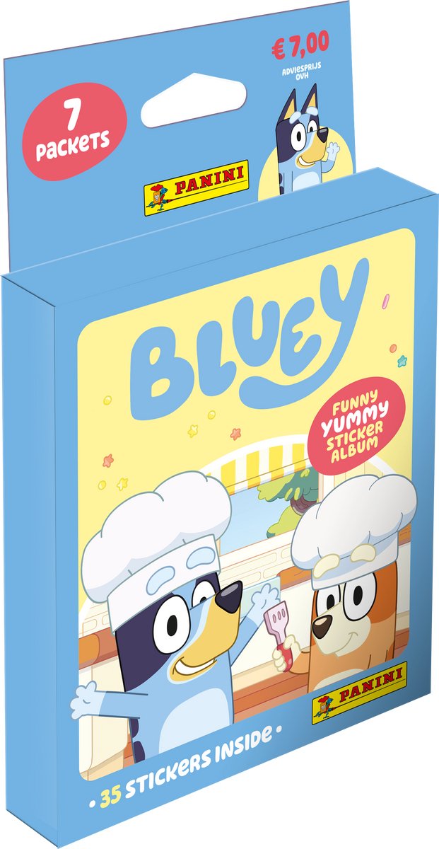 Panini – Bluey 3 blister – verzamelkaarten – 35 stickers