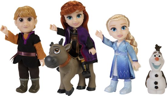 Disney Frozen 2 Kleine Poppen 5-delige Cadeauset 15cm (Kristoff, Anna, Sven, Elsa, Olaf)