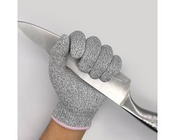 Level 5 Cut-Resistant Gloves (Size L, Gray) — Oil-Resistant & Abrasion-Resistant Protective Gloves for Angle Grinders, Metalworking, Auto Repair, and Logistics (1 Pair)