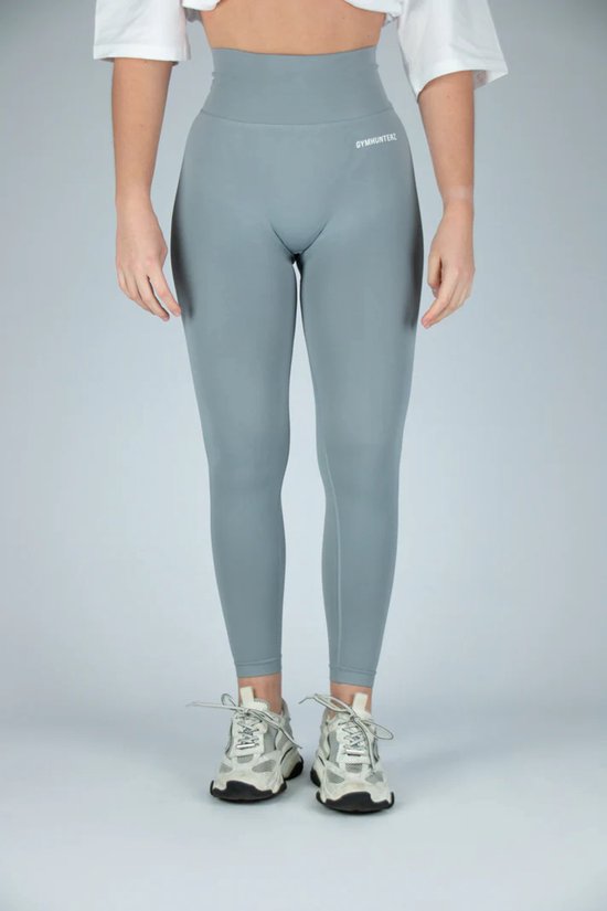 Fitness legging - Legging hoge taille - Legging Gym Sport - Hardloop - Yogabroek voor dames - Sneldrogend, ademend en rekbaar - Spandex / Nylon - Kleur Grijs - Maat XS — afbeelding 3