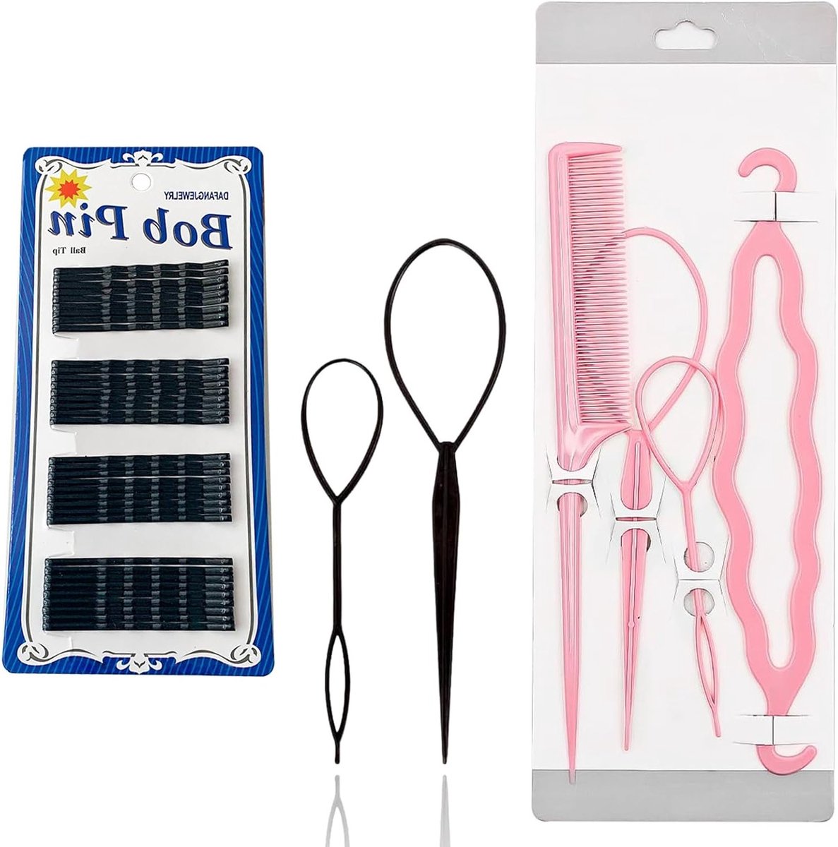 42-delige DIY Haarstyling Set - Topsy Tail en Wave U Haarclips voor Vrouwen en Meisjes met Braid Aid en Knip Hulp