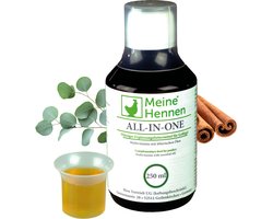 MyHens All-in-One - Aliment complémentaire liquide pour volailles - Vitamines A, D3, E, complexe B & 8 huiles essentielles - Bouteille de 250 ml - Pour poules, cailles & pigeons