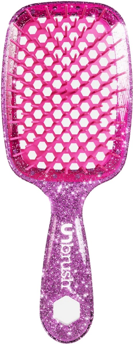 UNbrush Detangling Hair Brush Glitter - Rose Quartz Pink