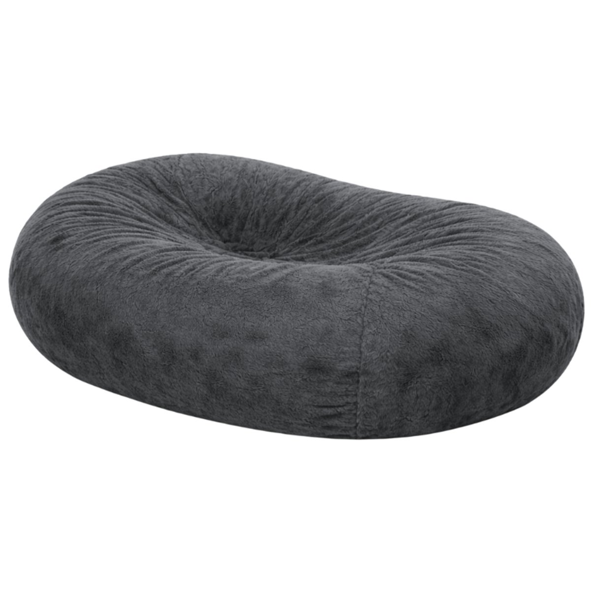 Bananair - Zitzak lang XXL afneembare hoes - imitatiebont - Grijs - 160 cm