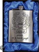 Zakfles - 50 jaar Sarah (inhoud 210 ml)