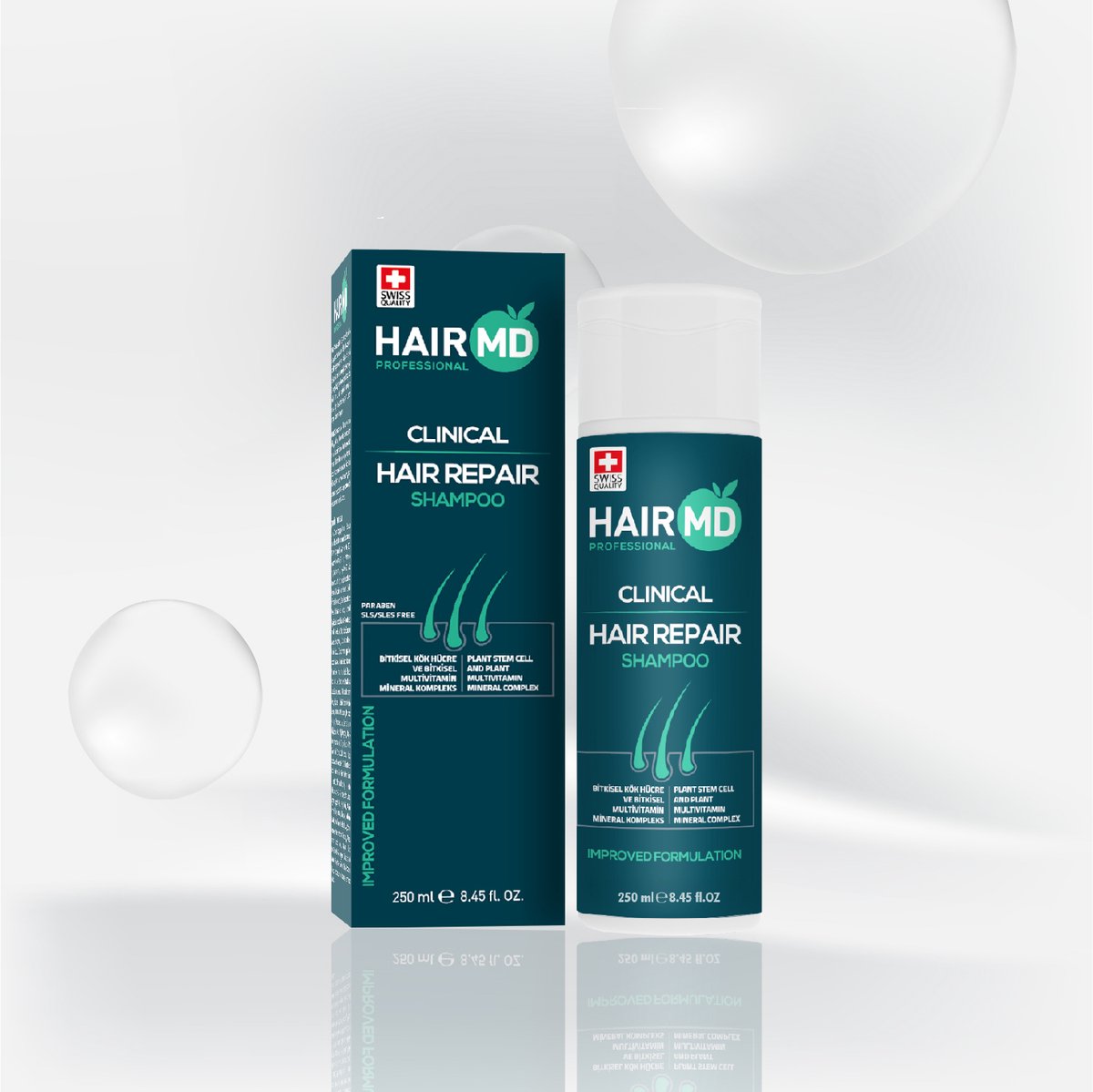 HairMD Clinical Hair Repair Shampoo 150 ml - Anti Haaruitval - Ondersteunend voor Haargroei - Hairtimeistanbul