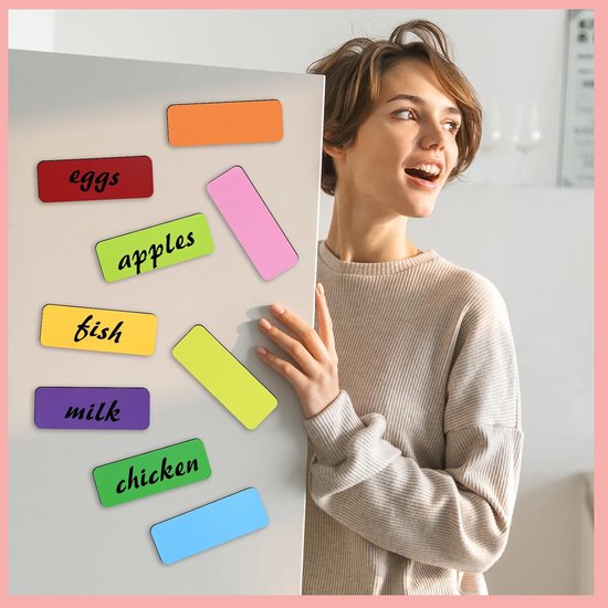 72pcs Magnetische Drooguitwisbare Labels - 30x80mm Magnetische Labels ...