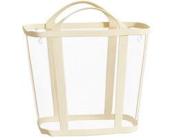 Ulisem - Opvouwbare wasmand - 41 liter nylon gaas - Met stevige handvatten - 4 ophangpunten - Herbruikbaar - Lichtgewicht en draagbaar - Geschikt voor reizen en slaapzaal - Ademend design - Geel