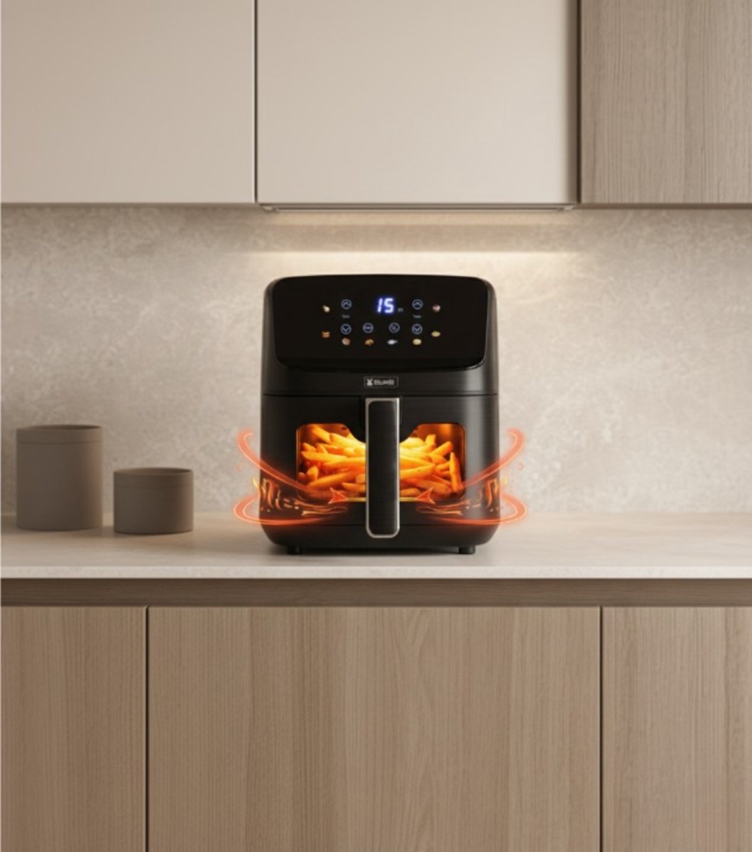 OCG BluMill Airfryer met Dubbele Lade 4,5 Liter 1500W - afbeelding 3