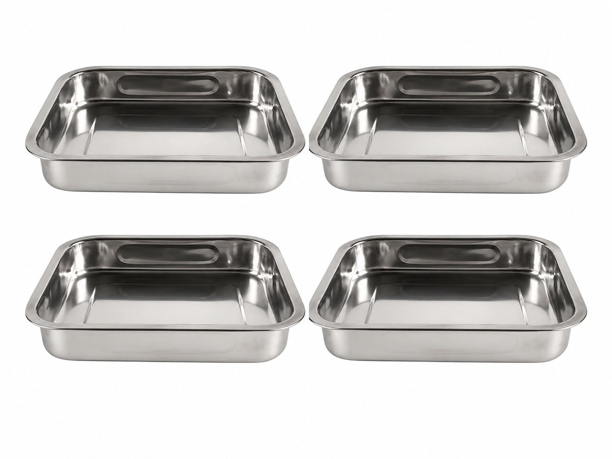MONTKIARA Braadslede 30 cm Inox – RVS Ovenschaal voor Braden en Bakken