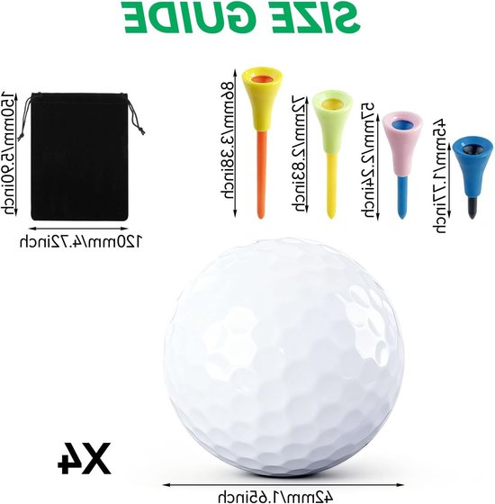 Dailygoods - Golfballen set van 4 stuks voor trainingsdoeleinden van Dailygoods — afbeelding 5