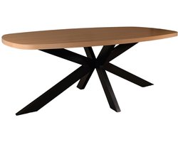 Table à manger Leco ovale danoise 270cm chêne mélamine table ovale table de salle à manger