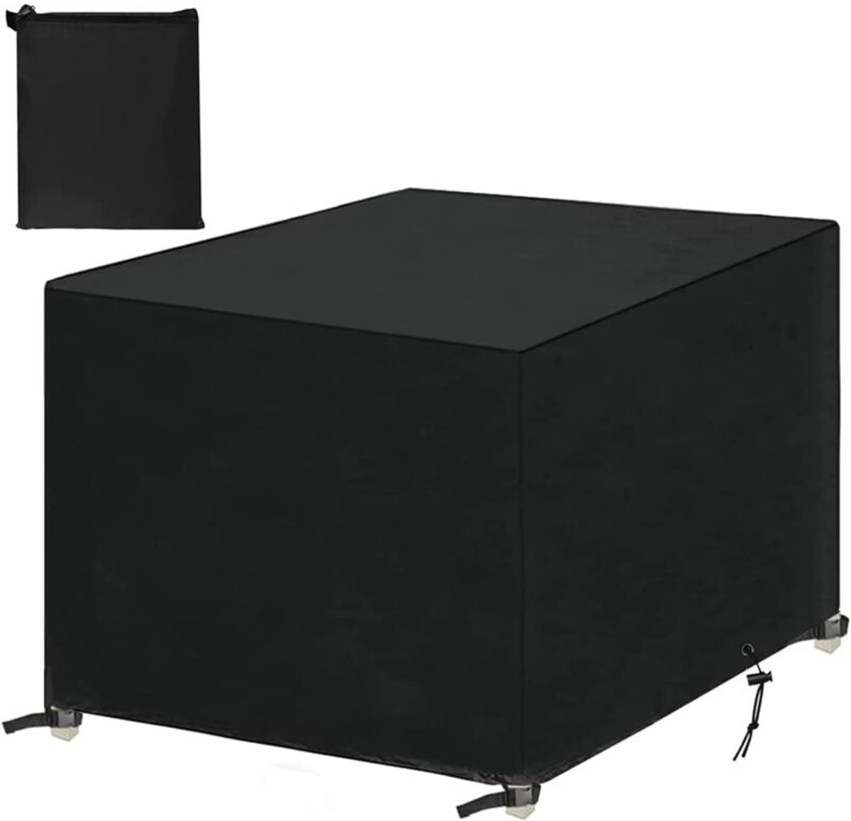 Tuinmeubelhoes, buitentafelkleed, waterdicht Oxford-doek, UV-bestendig, winddicht, vierkant, 140x140x90 cm