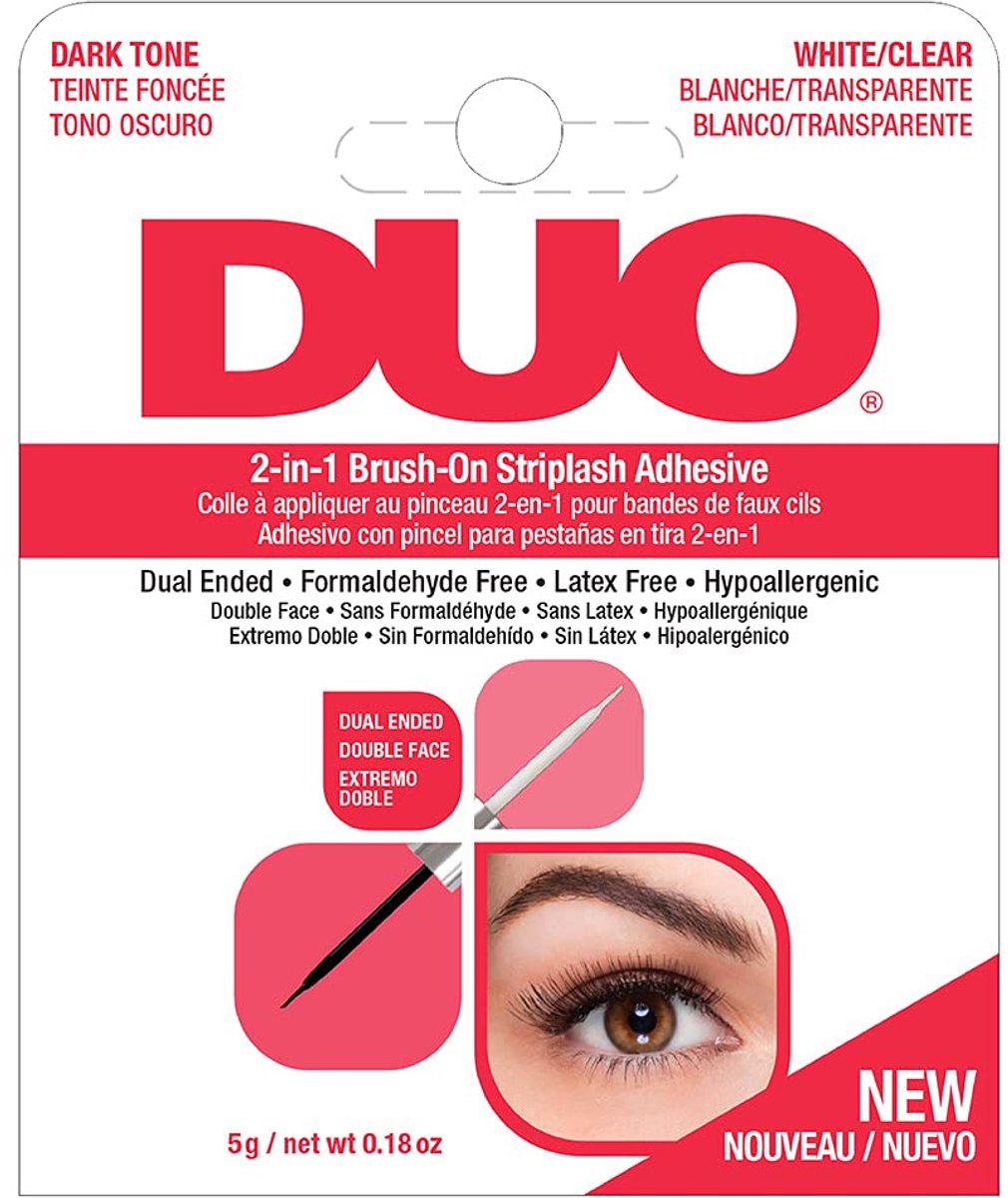Wimperlijm - Nepwimpers Lijm - Make-up Aanbrengen - 2 in 1 - 5 gram - Transparant Donker