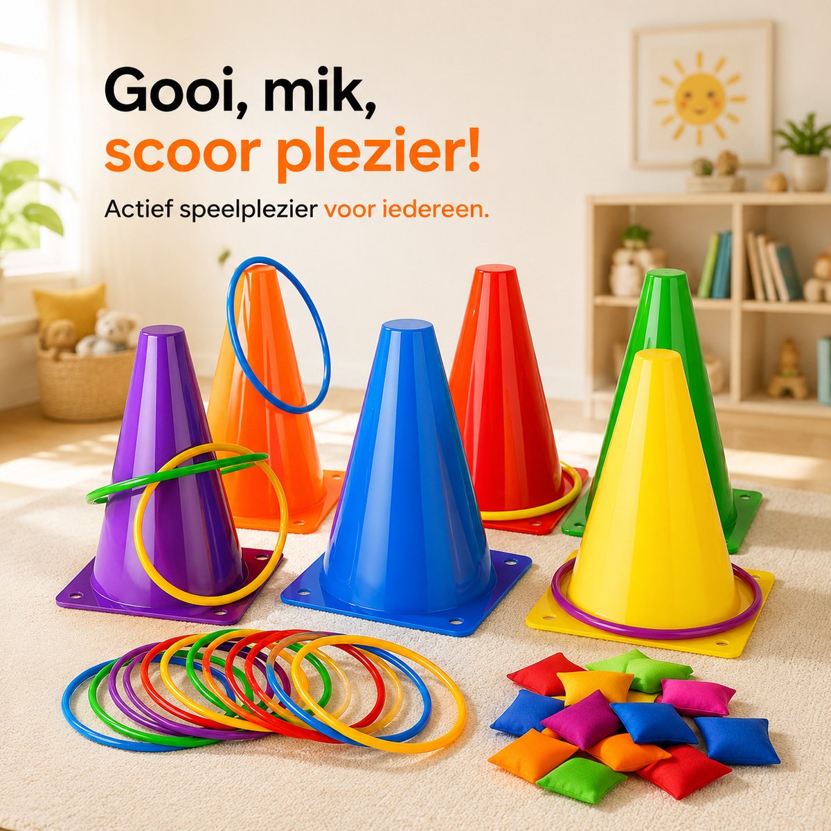 BOTC Ringwerpen Werpspel - 32 delige - Buitenspeelgoed - Ring Gooien - Werpspel kinderen - 1 Set — afbeelding 6