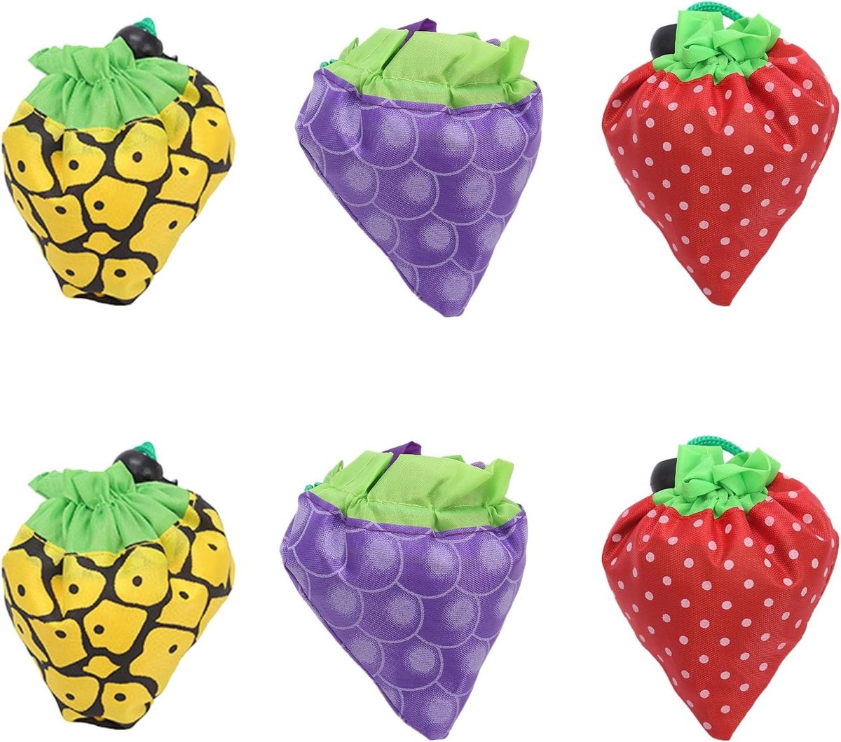 6 stuks opvouwbare herbruikbare boodschappentassen voor boodschappen
