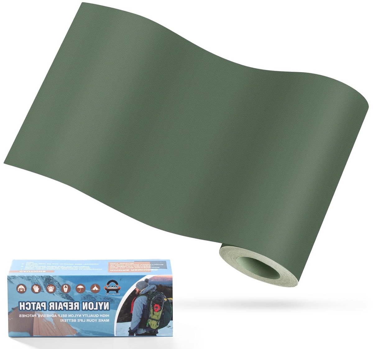 Zelfklevende Nylon Patches 10x160cm - Waterdichte Reparatie Patch voor Tent, Donsjack en Slaapzak