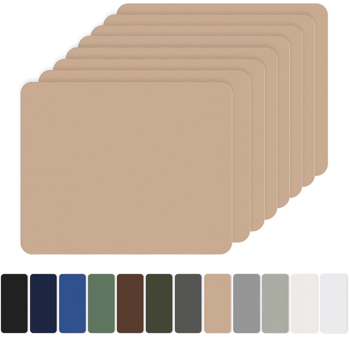 Zelfklevende Reparaties - Nylon Patches - Textiel Herstellen - Waterdicht en Duurzaam - 8 Stuks 20x15cm - Khaki